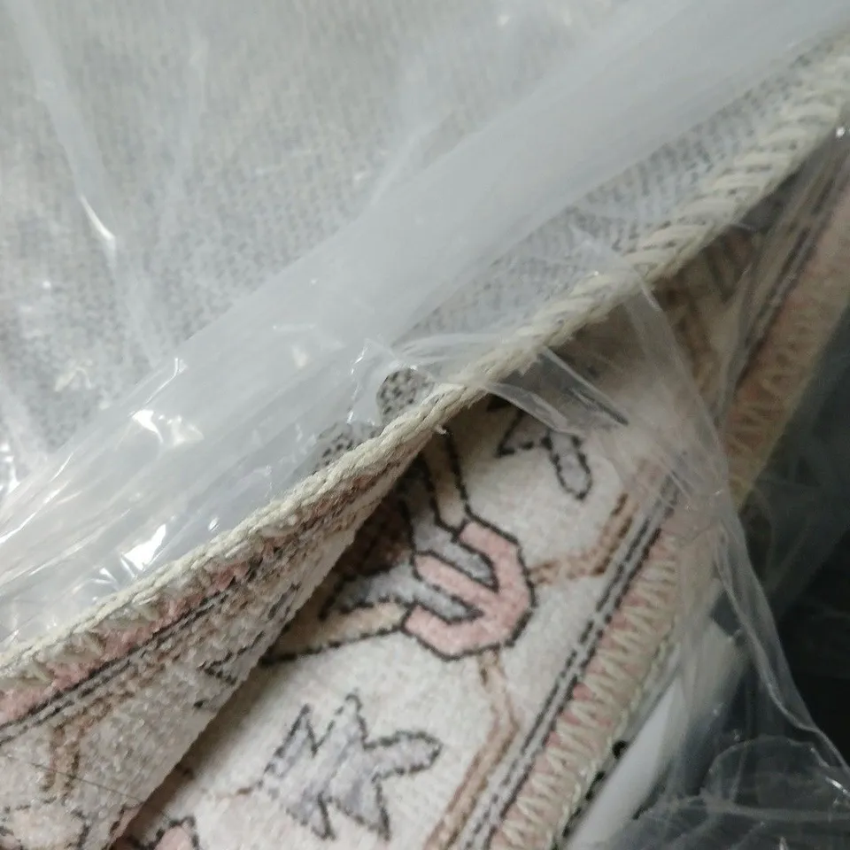 ALYSSA COLLECTION SALMON PINK RUG - 80 X 300CM 