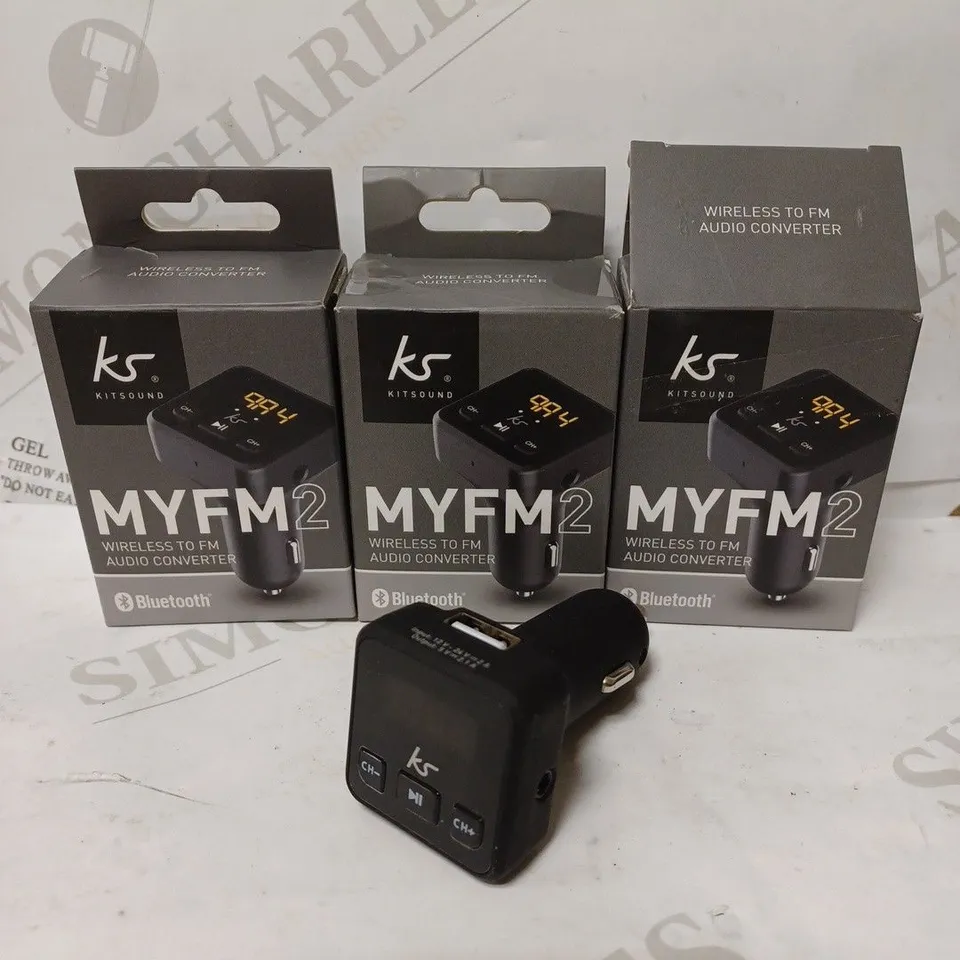 LOT OF APPROX 10 KITSOUND MYFM2 WIRELESS TO FM AUDIO CONVERTERS	
