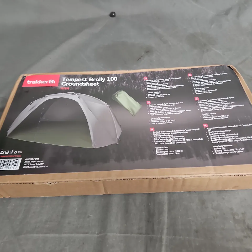 TRAKKER TEMPEST BROLLY GROUNDSHEET FOR TEMPEST BROLLY 100/100T – BOXED