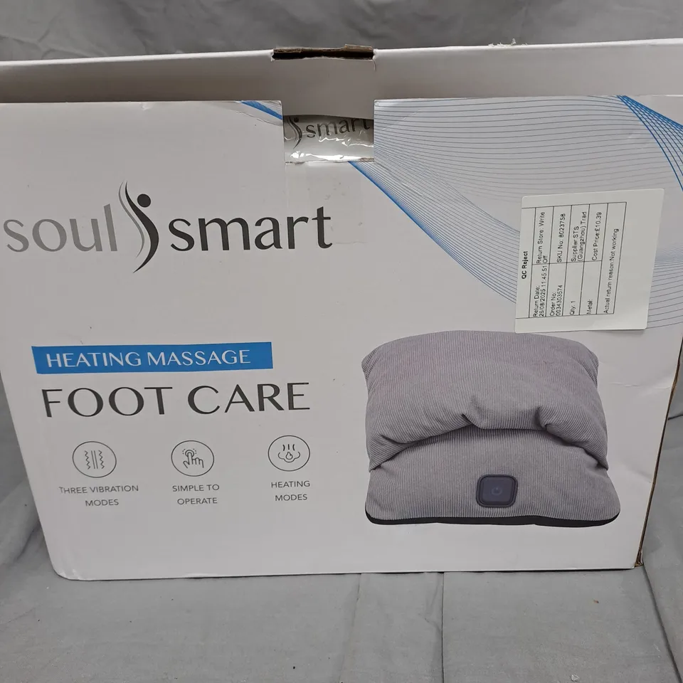 SOULSMART FOOT CARE HEATING MASSAGE FOOT MASSAGER – BOXED