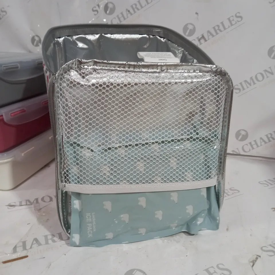 LOCK & LOCK INSULATED PICNIC BAG WITH 3 CONTAINERS
