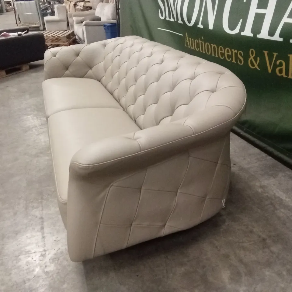 DANETTI LUXE NATURAL LEATHER 3 SEATER SOFA RRP £2799