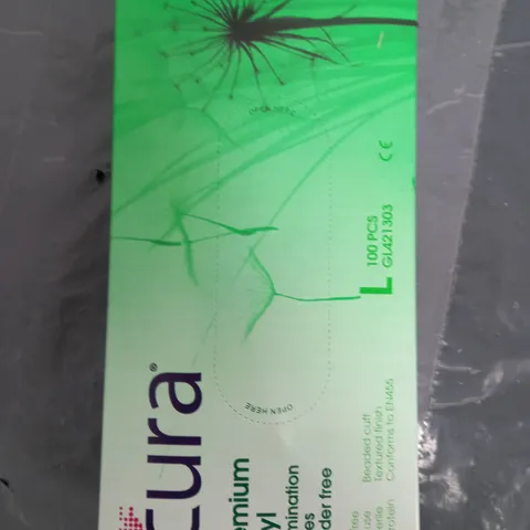 10 PACK OF CURA PREMIUM VINYL GLOVES