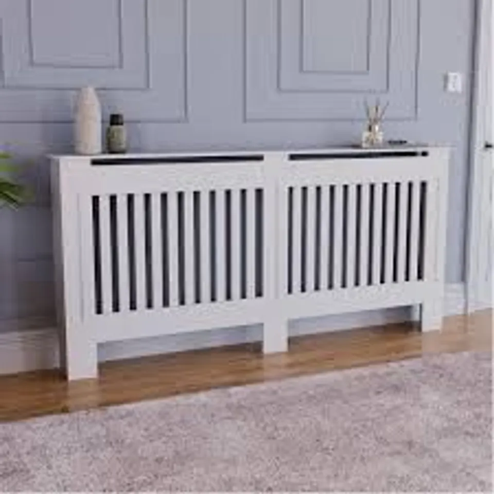 BOXED VIDA DESIGNS CHELSEA RADIATOR COVER - WHITE - LARGE