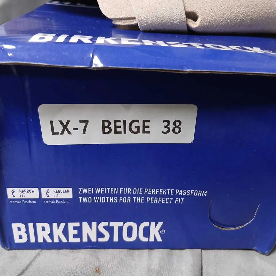 BIRKENSTOCK BEIGE SUEDE ARIZONA-STYLE SANDALS – UK 5 (EU 38)