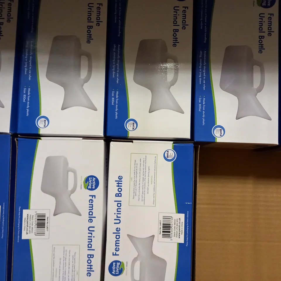 BOX TO CONTAIN APPROXIMATELY 30 ACTIVE LIVING FEMALE URINAL BOTTLES - COLLECTION ONLY