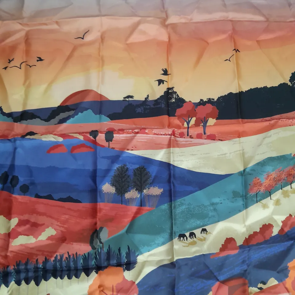 ASPINAL OF LONDON SOUTH DOWNS 100% SILK SCARF IN CASPIAN BLUE RRP £150