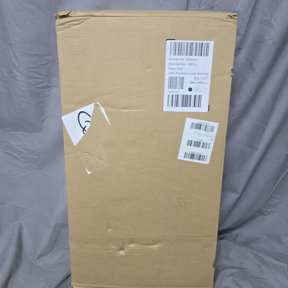 LOTUS PANELLED UNDER SINK BATHROOM CABINET - OAK