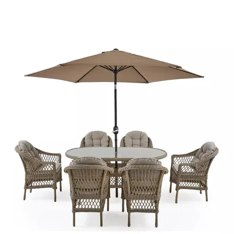 BOXED VENICE 6 SEATER DINING SET (5 BOXES)
