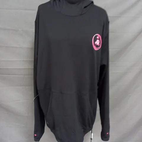ADIDAS AEROREADY HOODED RUNNING JUMPER IN BLACK SIZE L