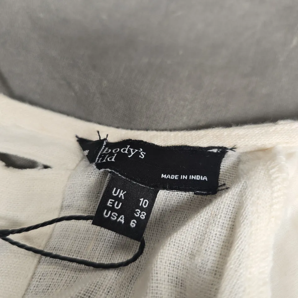 NOBODY'S CHILD WHITE PUFF-SLEEVE BLOUSE – GIRLS, UK 10 (EU 38, US 6) 
