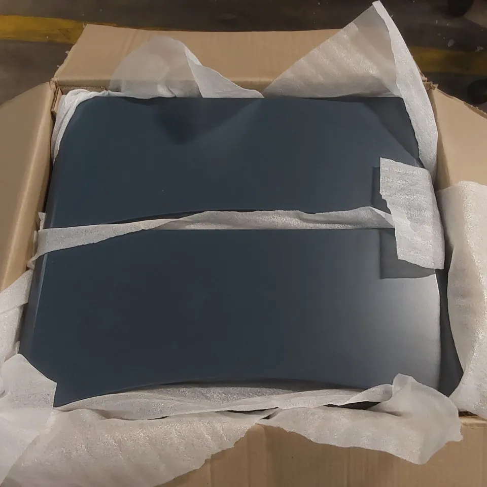 BOXED HARBY 600 WALL VANITY UNIT, H500 x W590 x D454mm - BLUE (1 BOX)