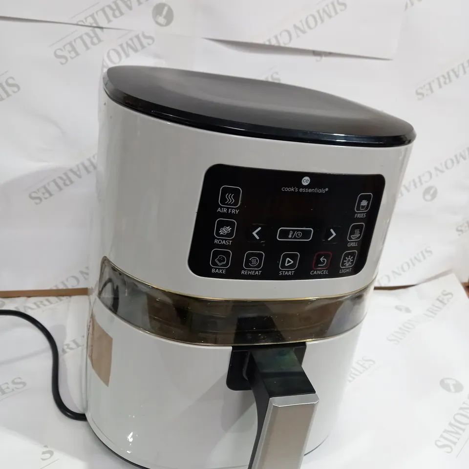 COOK'S ESSENTIALS 4.0L AIR FRYER WITH DIGITAL TOUCHSCREEN & VIEWING SCREEN - COOL GREY