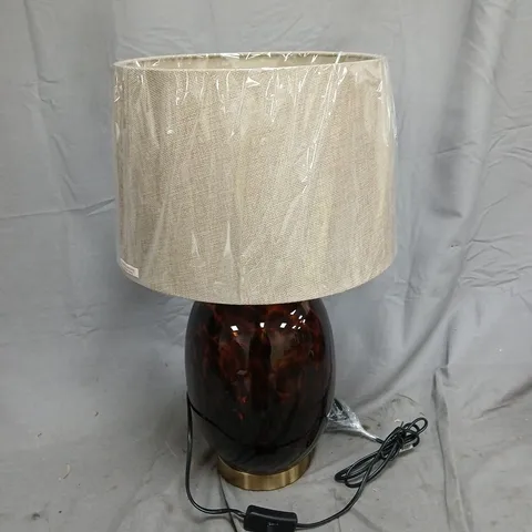 PACIFIC LIFESTYLE LUCIEN TORTOISESHELL GLASS TALL TABLE LAMP 