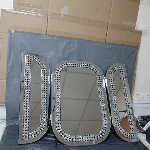 BOXED JM BY JULIEN MACDONALD CRYSTAL DRESSING TABLE MIRROR