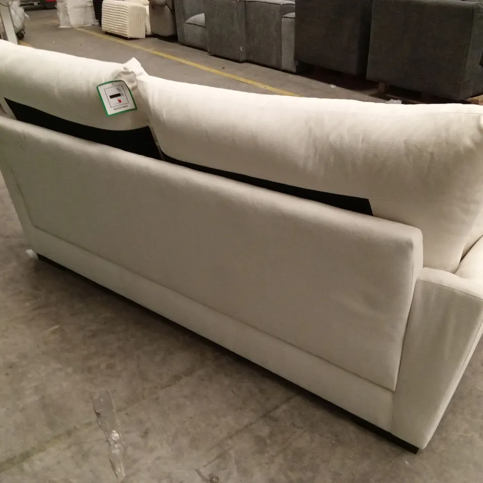 LANGDON 3 SEATER SOFA, CREAM HOUSE PLUSH FABRIC