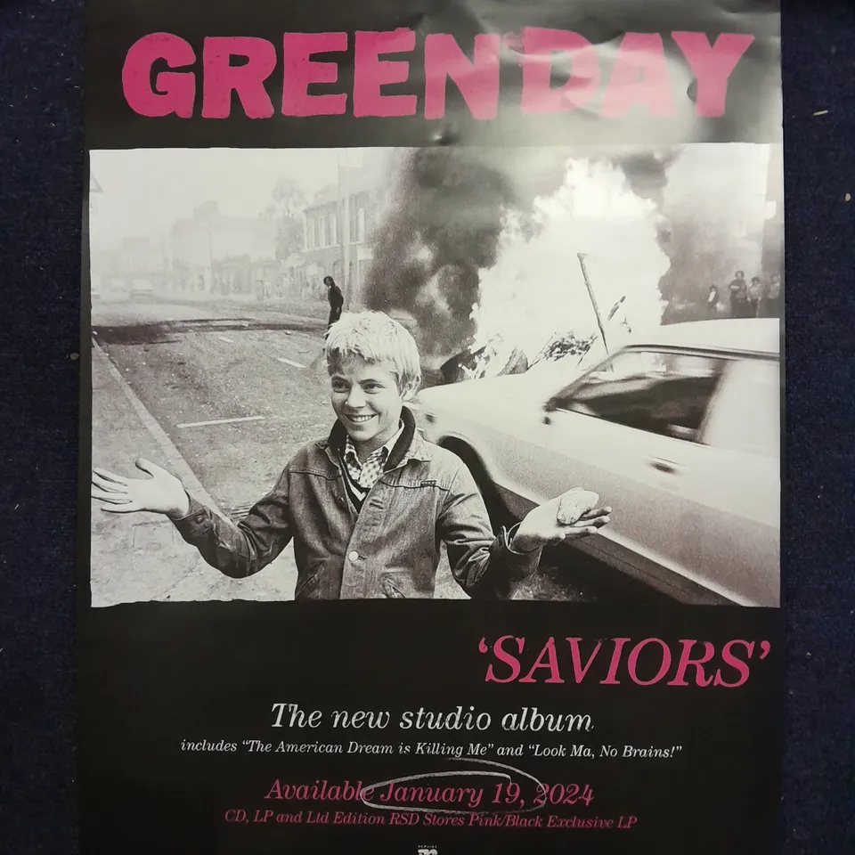 GREEN DAY SAVIORS ALBUM ARTWORK POSTER 
