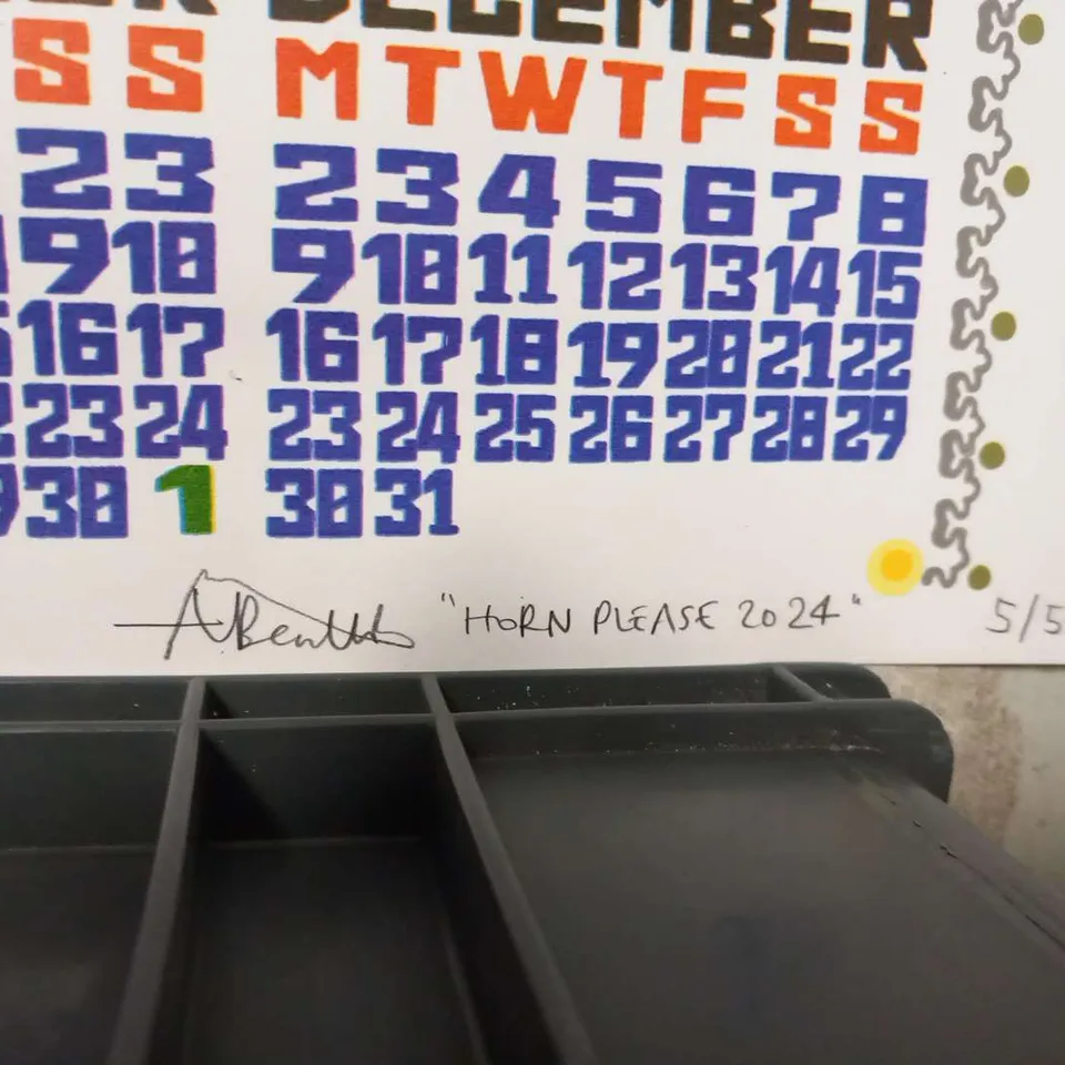 'HORN PLEASE 2024' ALEX BEATTIE SIGNED PRINT # 5/56 