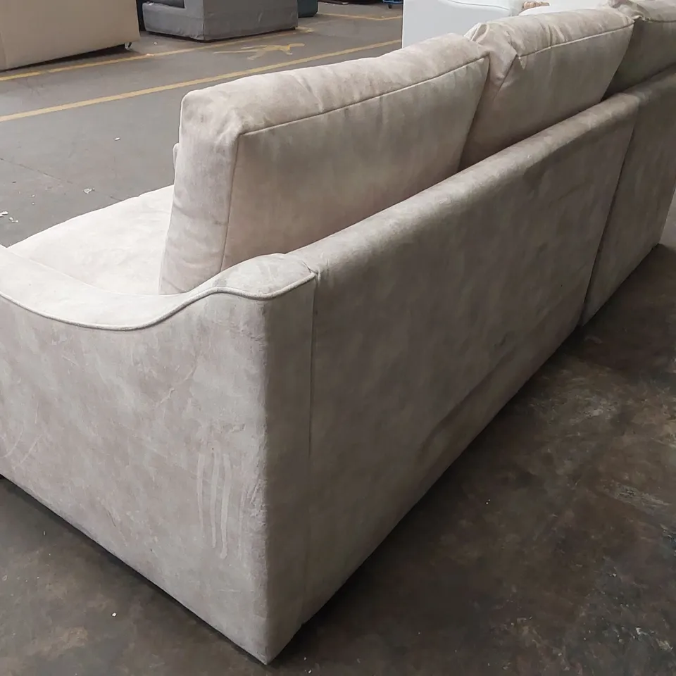 QUALITY DESIGNER 3 SEATER FABRIC UPHOLSTERED SOFA BED