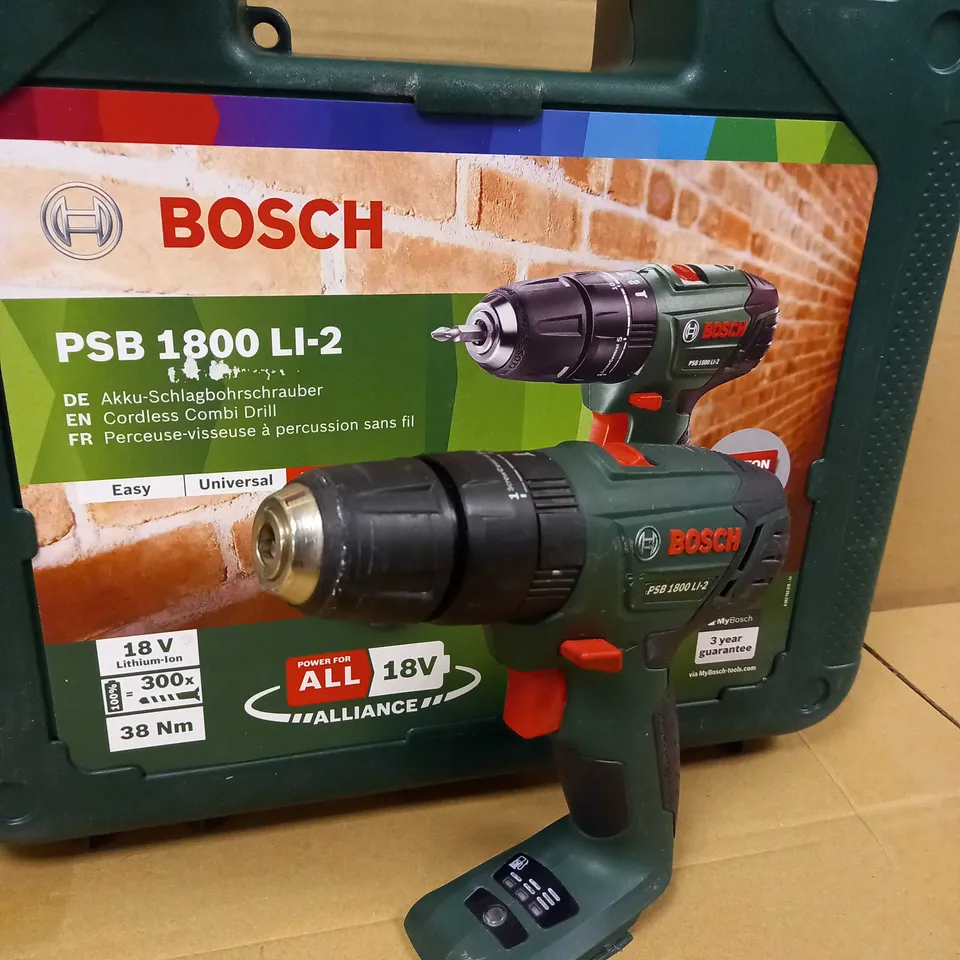BOSCH CORDLESS COMBI DRILL PSB 1800 LI-2