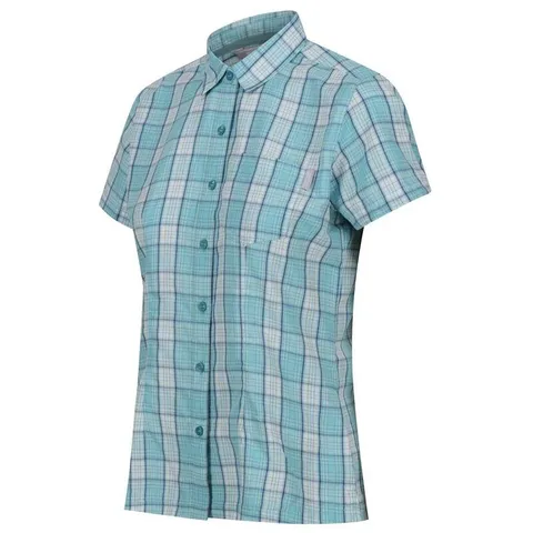 REGATTA MINDANO VII WOMEN'S SHIRT AMAZONITE CHECK SIZE 20