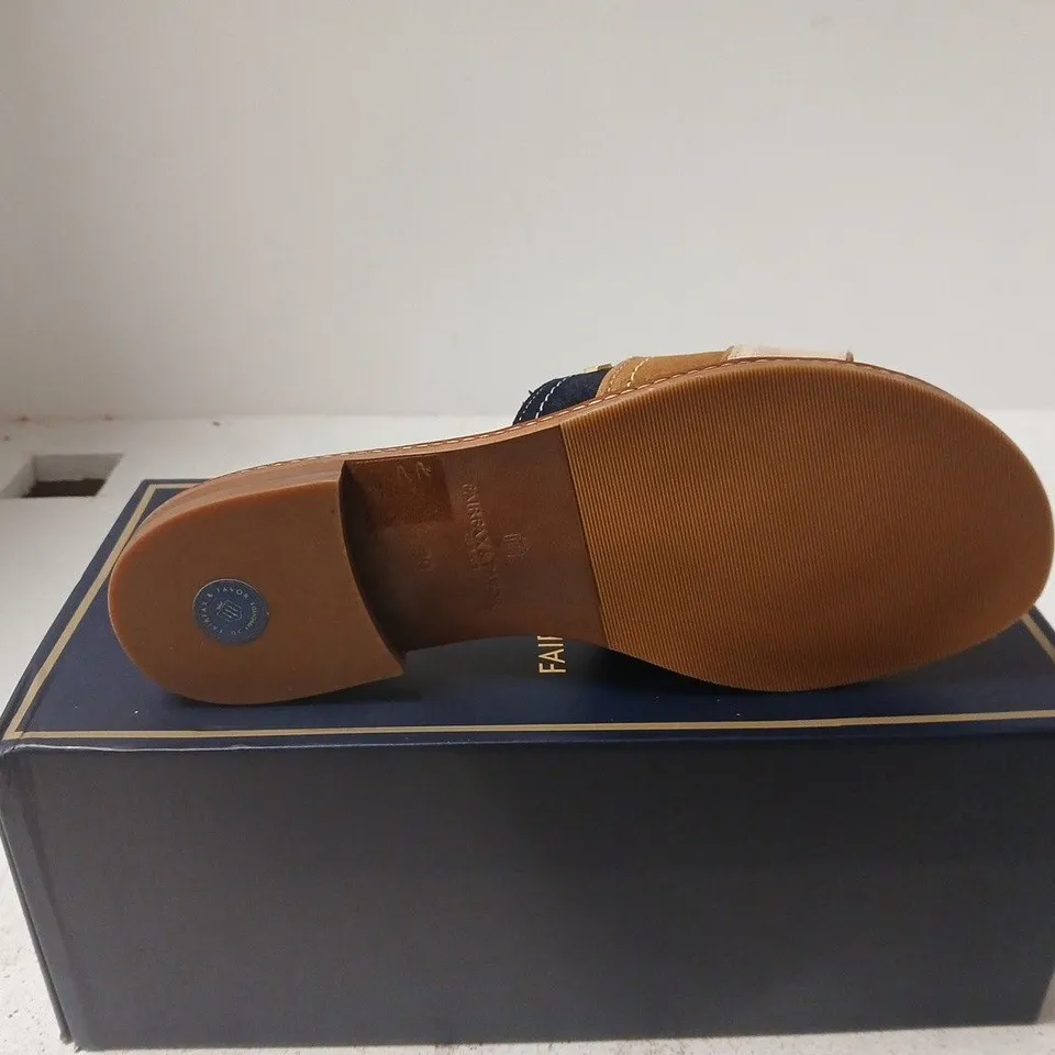 FAIRFAX AND FAVOR WOMENS SANTORINI SANDAL TRI COLOUR SUEDE UK 6