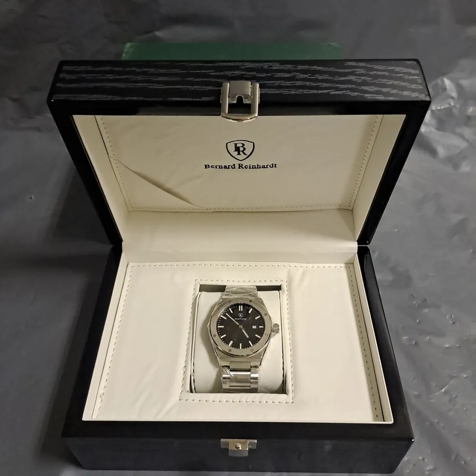 MENS BERNARD REINHARDT WATCH - 316L STAINLESS STEEL CASE & STRAP – SWISS MOVEMENT – SAPPHIRE GLASS - 5 ATM WATER RESISTANT 