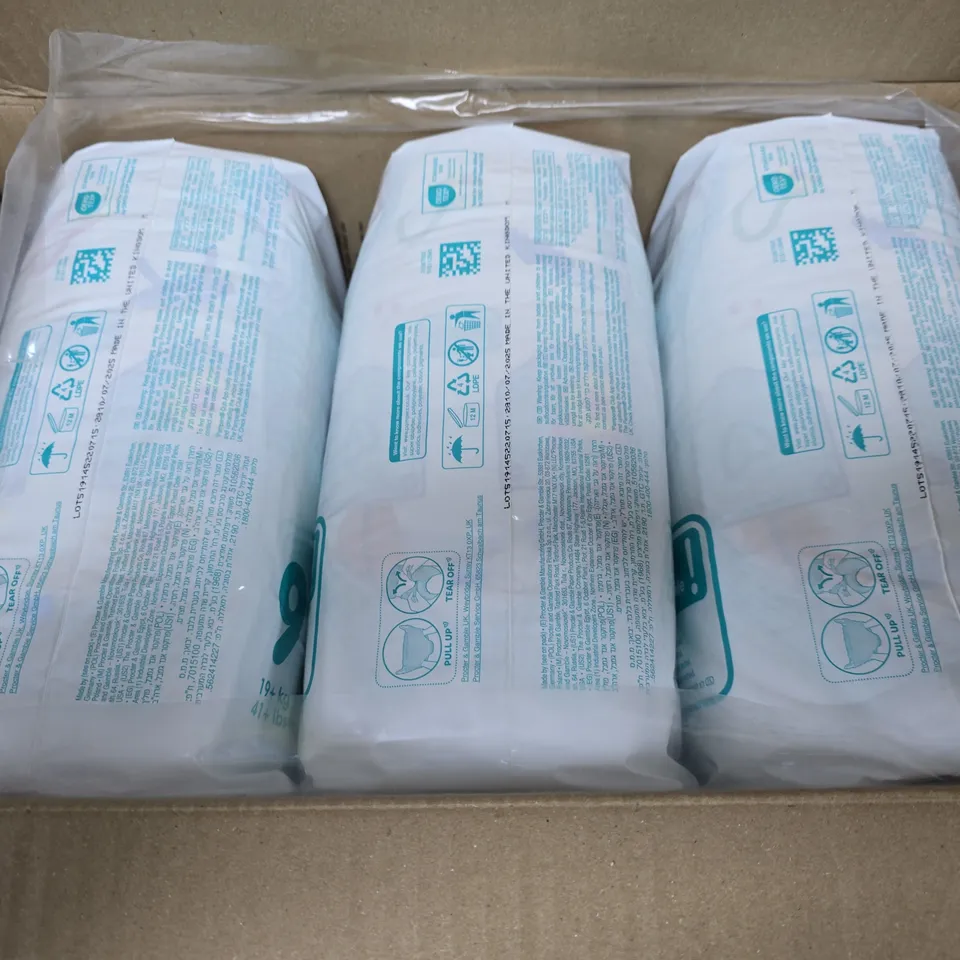 3 X PAMPERS BABY-DRY NAPPY PANTS – SIZE 9 - 36 NAPPIES PER PACK 