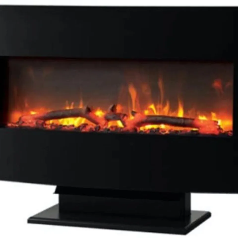 BRAND NEW BOXED INNOCENTI ICONCV1067BK 111.7cm PEDESTAL / WALL MOUNTED CURVA ELECTRIC FIRE IN BLACK W