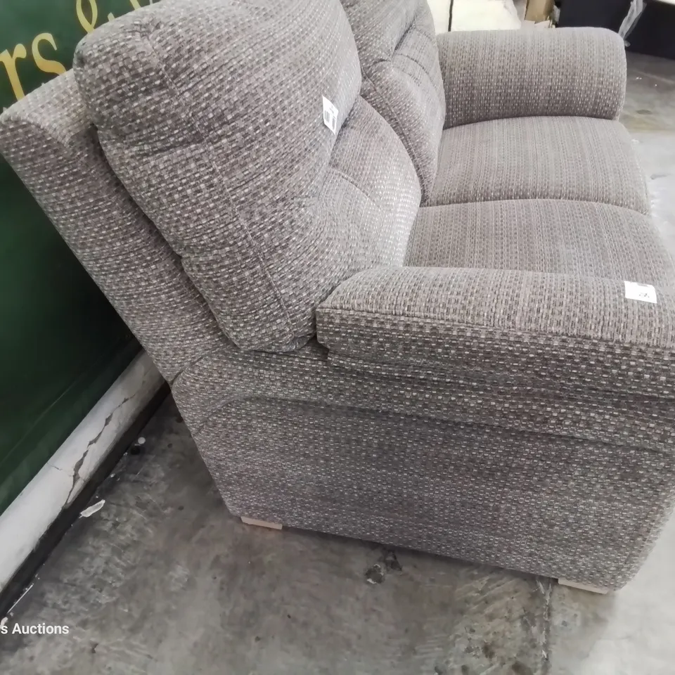 QUALITY BRITISH DESIGNER & MANUFACTURED G PLAN SEATTLE TWO SEATER SOFA HOPSACK GREY FABRIC