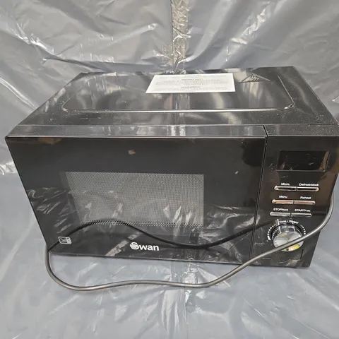 SWAN 20L 700W DIGITAL MICROWAVE IN BLACK - COLLECTION ONLY