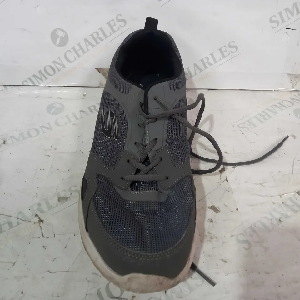 SKECHERS MEN'S CHARCOAL SKECH-AIR TRAINERS - SIZE 11