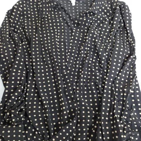 LK BENNET LONDON SIZE 14 DRESS SHIRT BROWN AND YELLOW