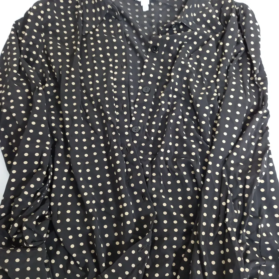 LK BENNET LONDON SIZE 14 DRESS SHIRT BROWN AND YELLOW