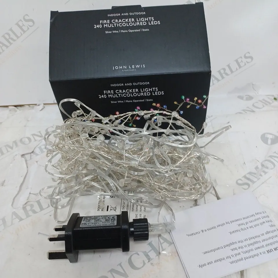 JOHN LEWIS FIRE CRACKER LIGHTS 240 MULTICOLOURED LEDS