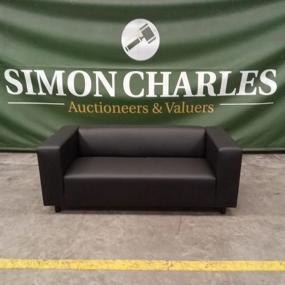 CLARKE 3 SEATER FAUX LEATHER SOFA RRP £349