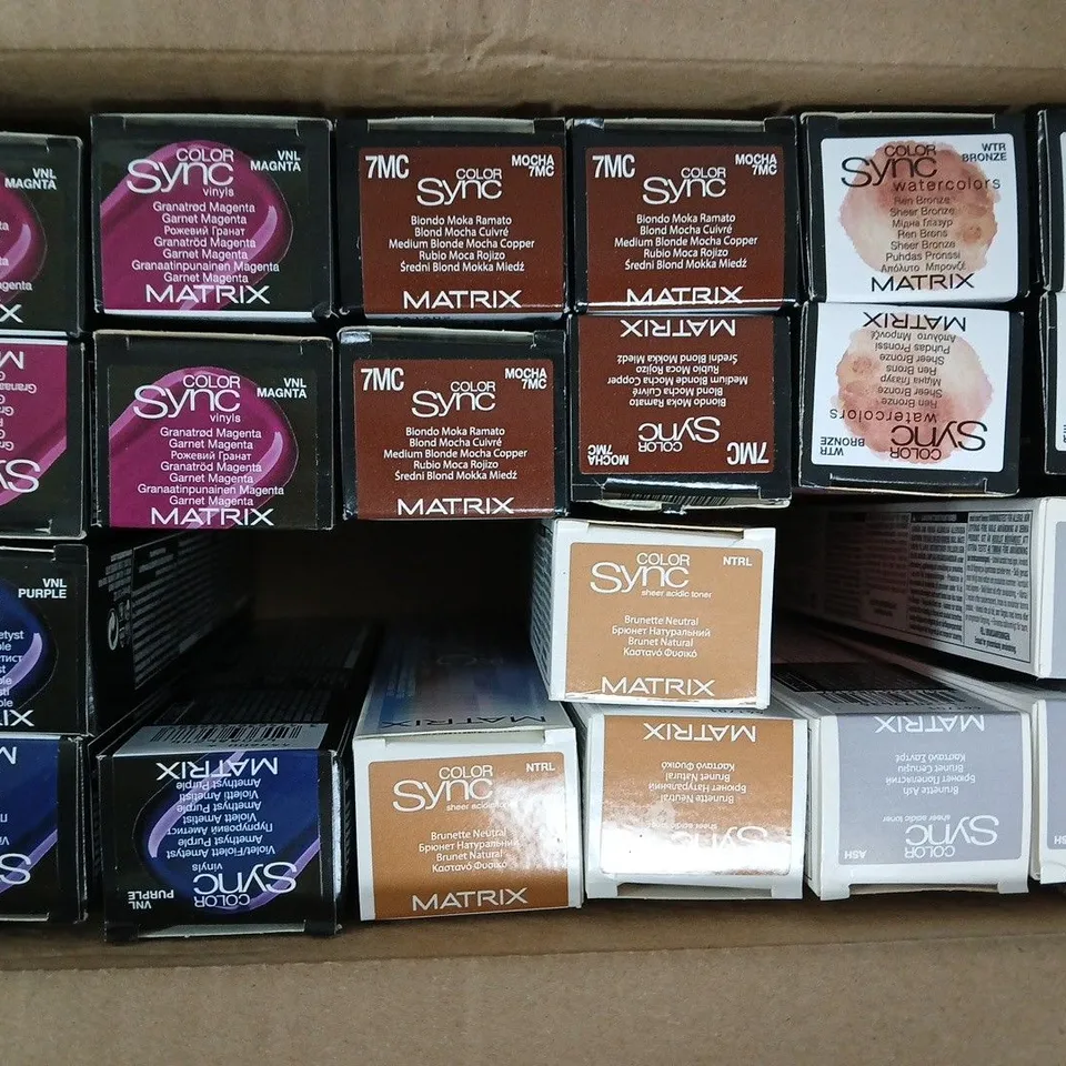 BOX OF APPROXIMATELY 20 ASSORTED MATRIX SO COLOUR SYNC PRODUCTS