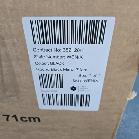 ROUND BLACK MIRROR 71CM – WENIX (BOXED)