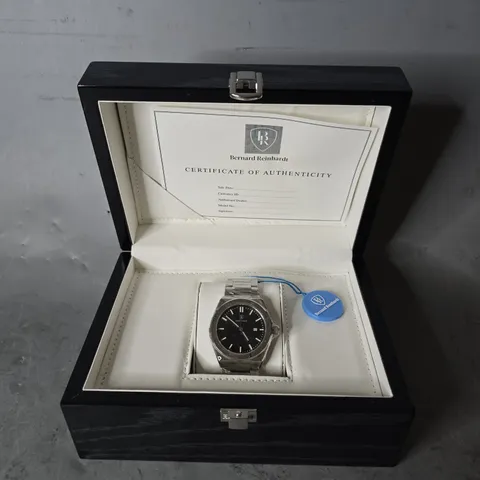 BERNARD REINHARDT WATCH β BLACK DIAL β 316 STAINLESS STEEL CASE & STRAP β SWISS MOVEMENT β SAPPHIRE CRYSTAL - 5 ATM WATER RESISTANT β GIFT BOX