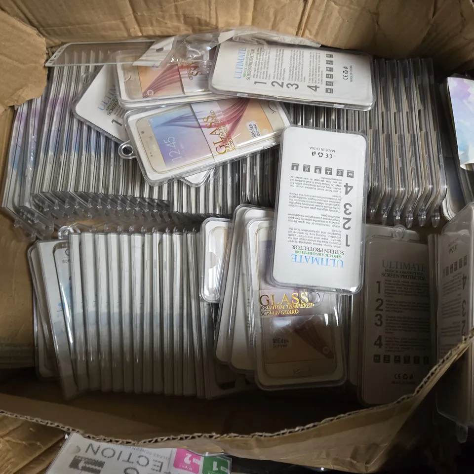APPROXIMATELY 50 ASSORTED SCREEN PROTECTORS FOR PHONES SUCH AS S6 EDGE CURVED, S8 EDGE CURVED+, ETC - COLLECTION ONLY