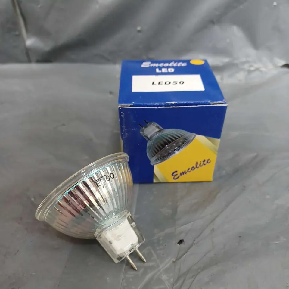 APPROXIMATELY 80 BOXED EMCOLITE LED50 LED BULBS 