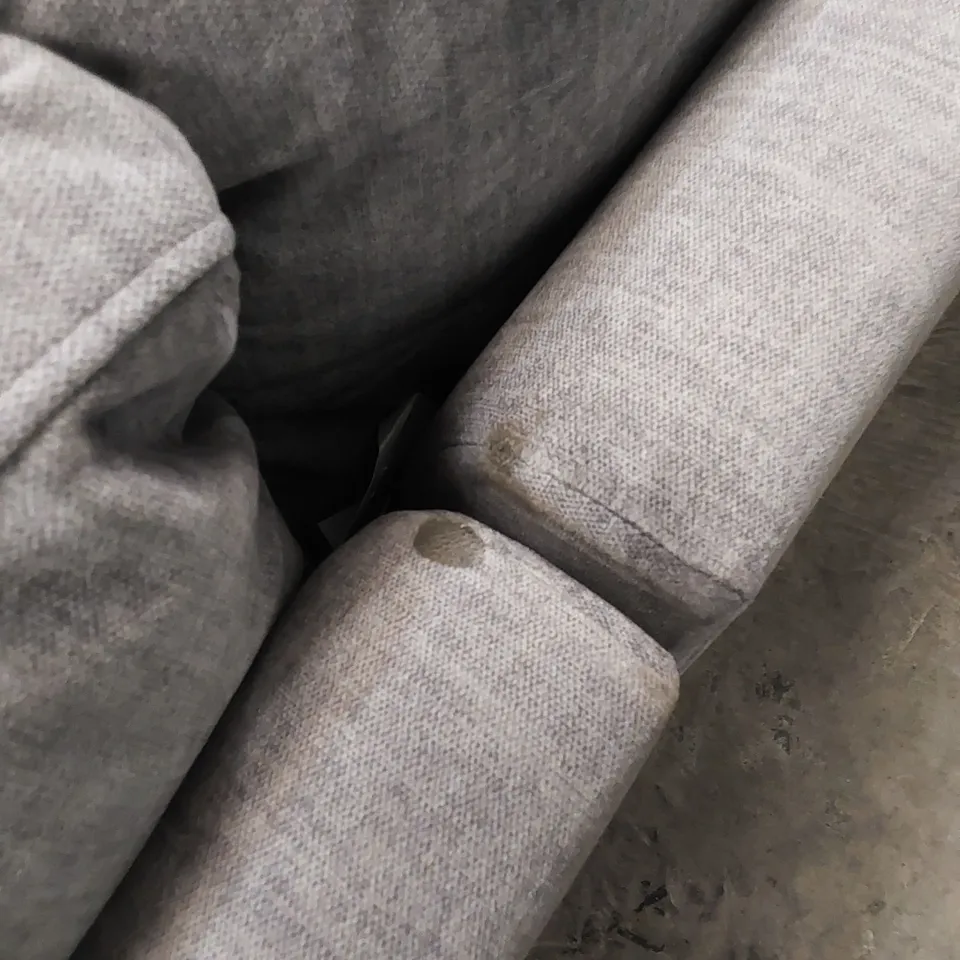QUALITY DESIGNER FABRIC UPHOLSTERED CHAISE SOFA - GREY