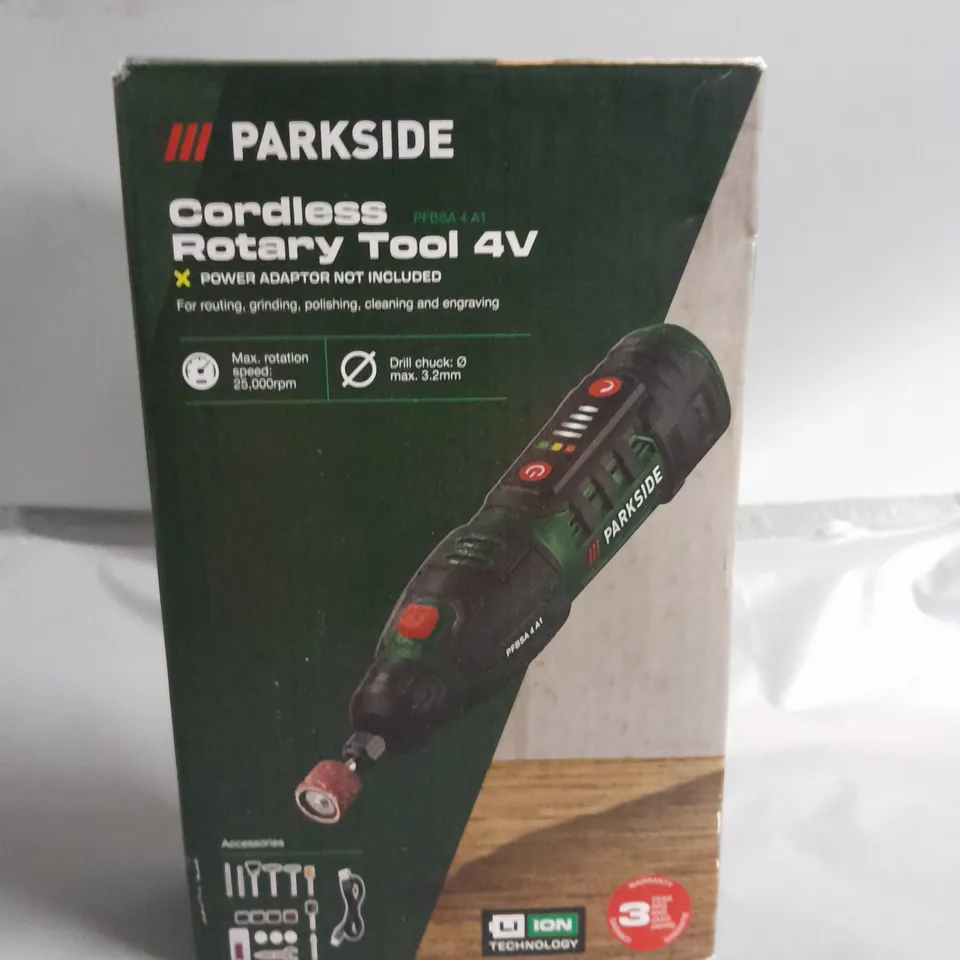 BOXED PARKSIDE CORDLESS 4V ROTARY TOOL