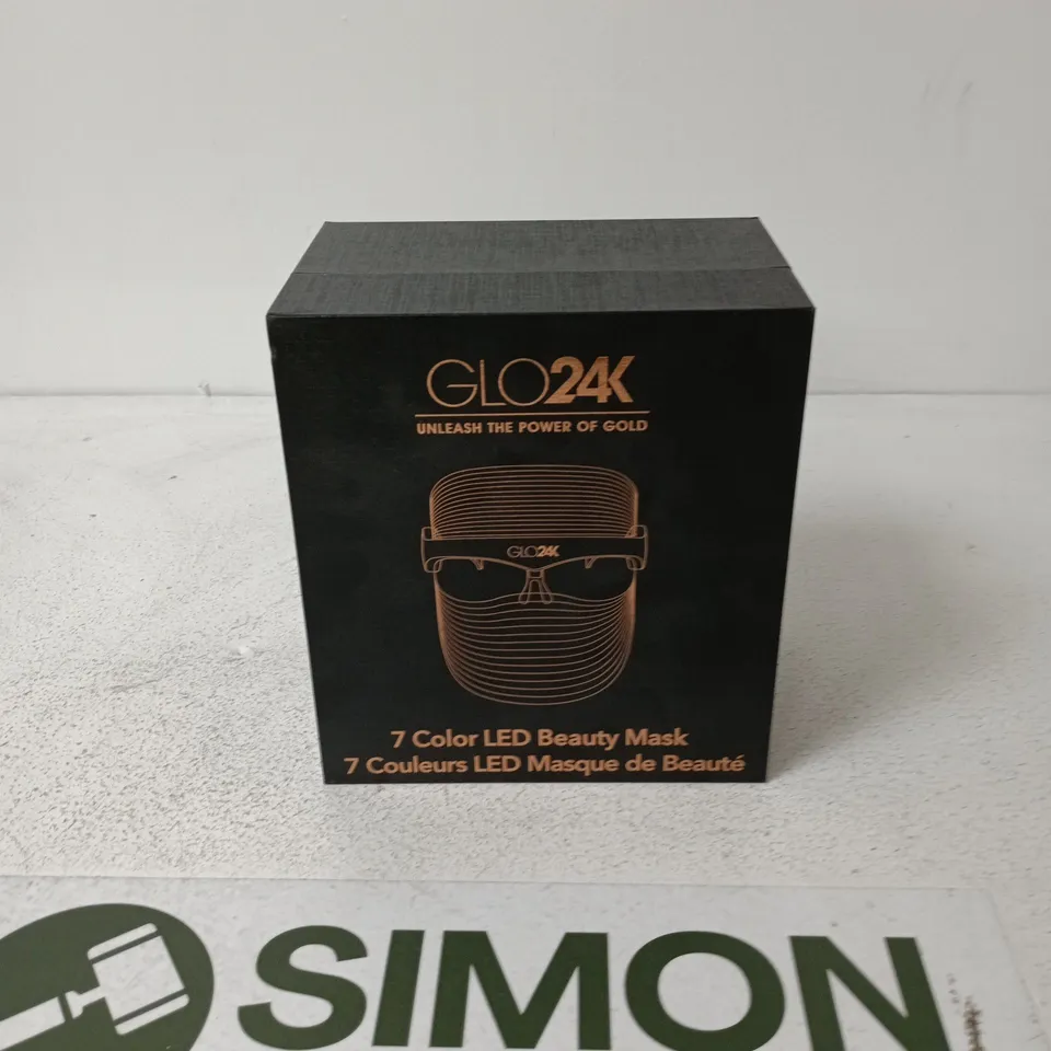 GLO24K 7 COLOUR LED BEAUTY MASK – BOXED