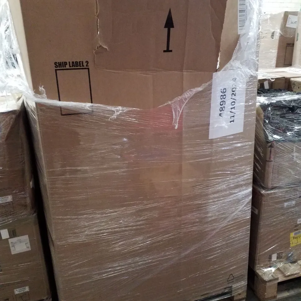 PALLET OF ASSORTED PRODUCTS INCLUDING DUPRAY MULTI-USE STEAM CLEANER, AIR FRYERS, AIR CIRCULATION FANS, ELECTRICAL HEATING PADS