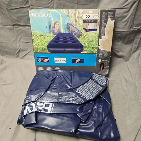 BESTWAY TWIN-SIZE INFLATABLE AIR MATTRESS – 185 X 76 X 22 CM, BOXED