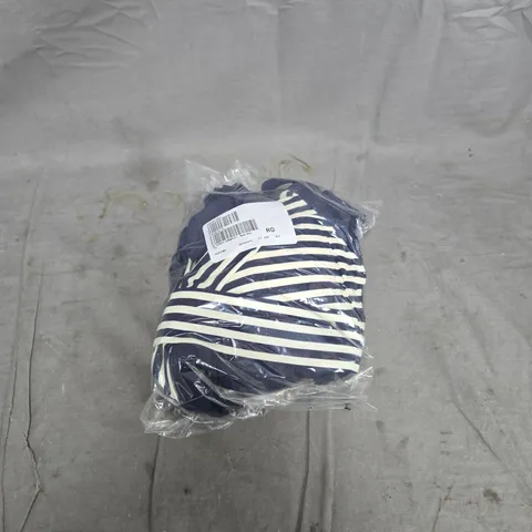 RUTH LANGSFORD STRIPE SWIMSUIT NAVY SIZE 16 BAGGED