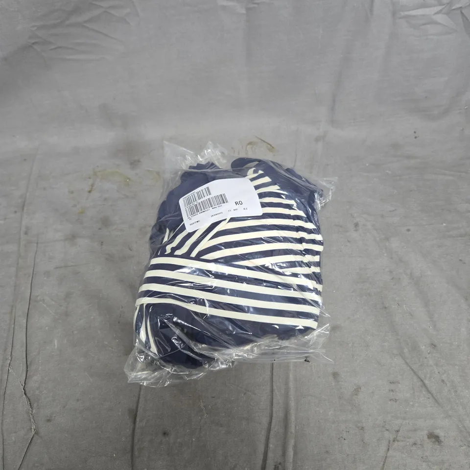 RUTH LANGSFORD STRIPE SWIMSUIT NAVY SIZE 16 BAGGED