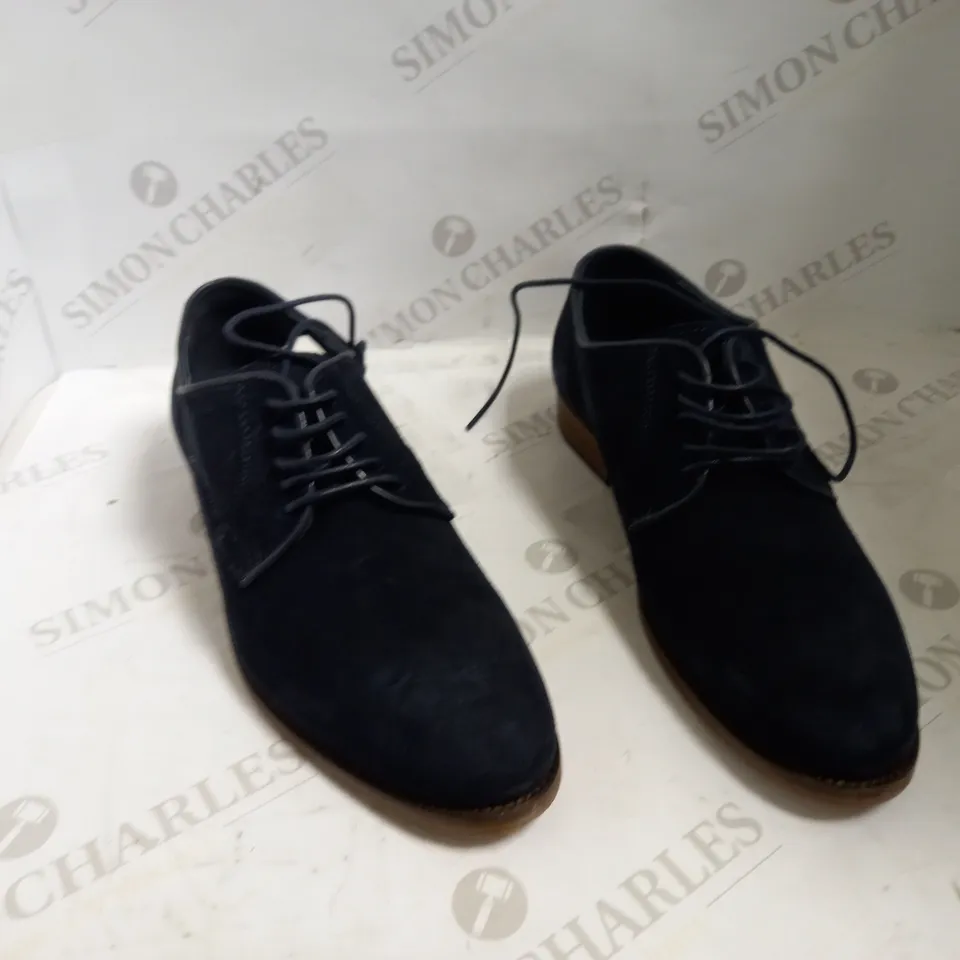 REDHERRING PLAIN TOE SUEDE DERBY- NAVY - UK 8