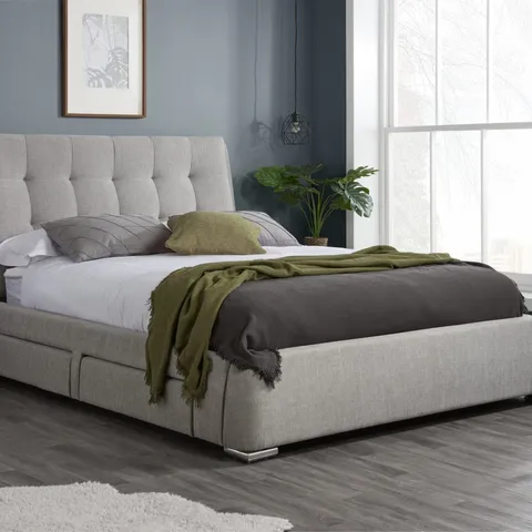 BOXED BIRLEA MAYFAIR SUPER KING BED - GREY (4 BOXES)
